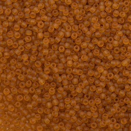 Toho Round Seed Bead 15/0 Transparent Matte Dark Amber (2CF)