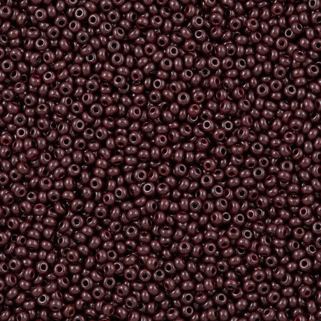 Czech Seed Bead 10/0 Opaque Luster Dark Brown (93195)