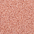 25g Miyuki Delica Seed Bead 11/0 Opaque Peachy Coral Gold Luster DB207