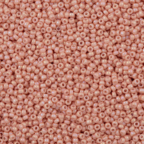 50g Miyuki Round Seed Bead 11/0 Opaque Salmon Luster (596)