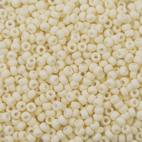 Miyuki Round Seed Bead 6/0 Opaque Matte Cream (2021)