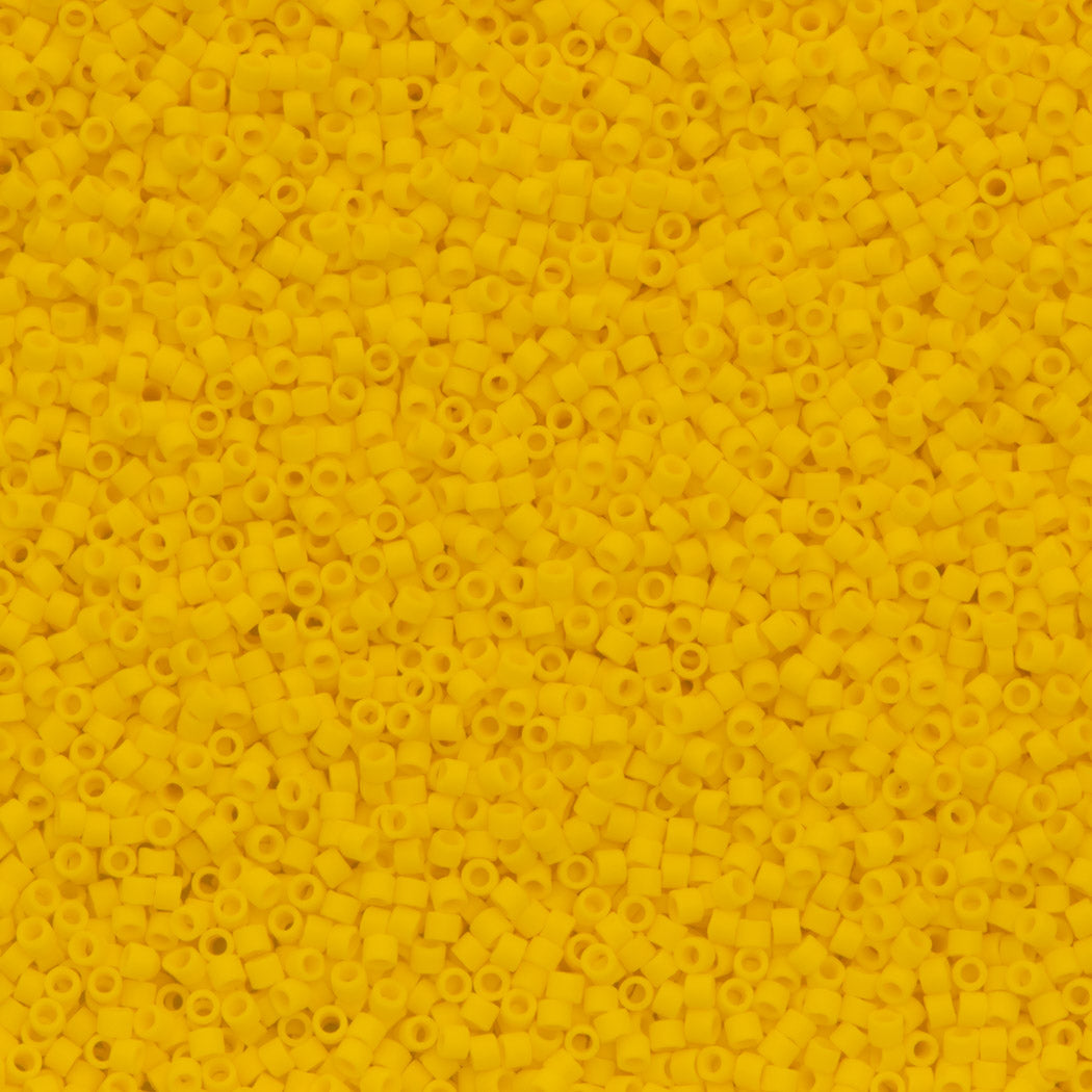 Miyuki Delica Seed Bead 11/0 Matte Canary 2-inch Tube DB1582