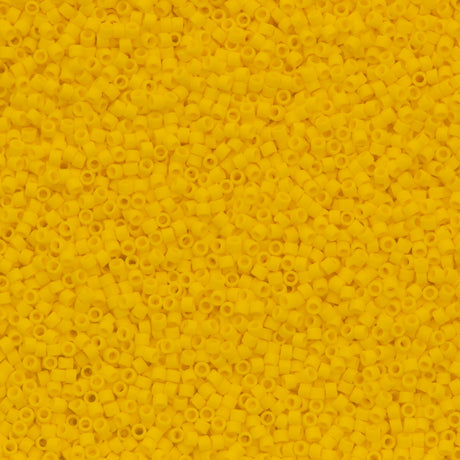 Miyuki Delica Seed Bead 11/0 Matte Canary 2-inch Tube DB1582