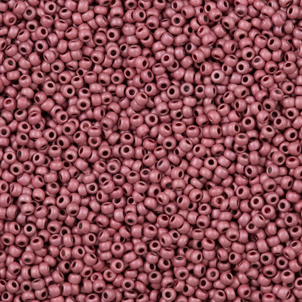 Czech Seed Bead 10/0 Metallic Dusty Rose Matte Terra (18595M)