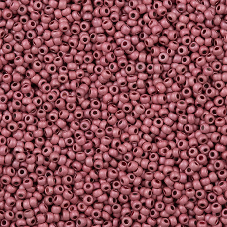 Czech Seed Bead 10/0 Metallic Dusty Rose Matte Terra (18595M)