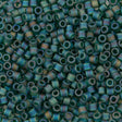 Miyuki Delica Seed Bead 10/0 Matte Transparent Dark Green AB 7g Tube DBM859