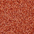 25g Miyuki Delica Seed Bead 11/0 Opal Silver Lined Dyed Dark Peach DB622