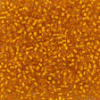 Toho Round Seed Bead 15/0 Silver Lined Matte Light Tangerine 2.5-inch Tube (30F)