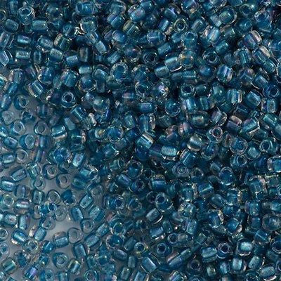 Miyuki Triangle Seed Bead 10/0 Inside Color Lined Light Blue AB 10g (1137)