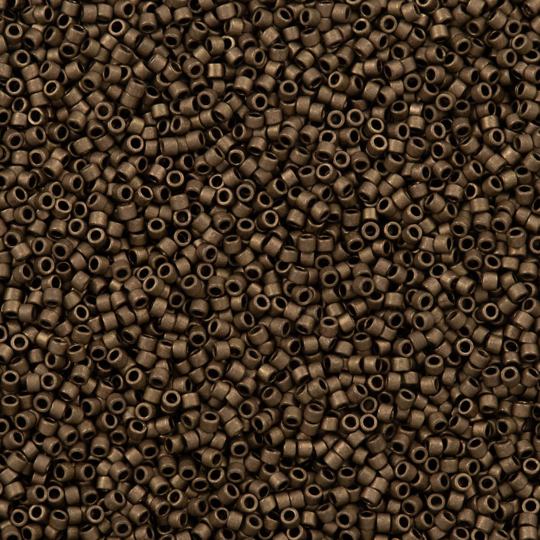 Miyuki Delica Seed Bead 11/0 Metallic Matte Bronze 2-inch Tube DB322