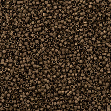 Miyuki Delica Seed Bead 11/0 Metallic Matte Bronze 2-inch Tube DB322