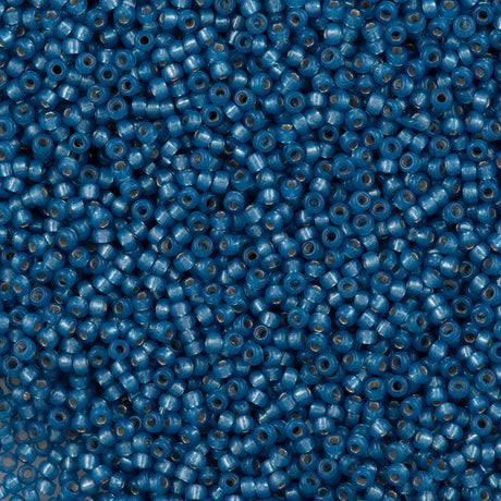 Miyuki Round Seed Bead 11/0 Silver Lined Dyed Dark Sky Blue (648)