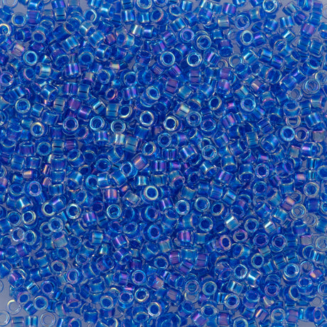 Miyuki Delica Seed Bead 11/0 Blue AB 2-inch Tube DB77