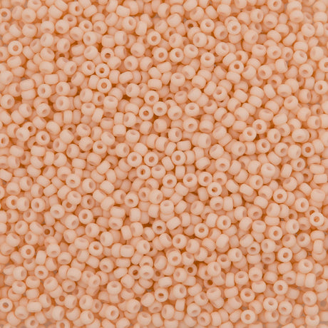 50g Miyuki Round Seed Bead 11/0 Opaque Matte Light Tan (2023)