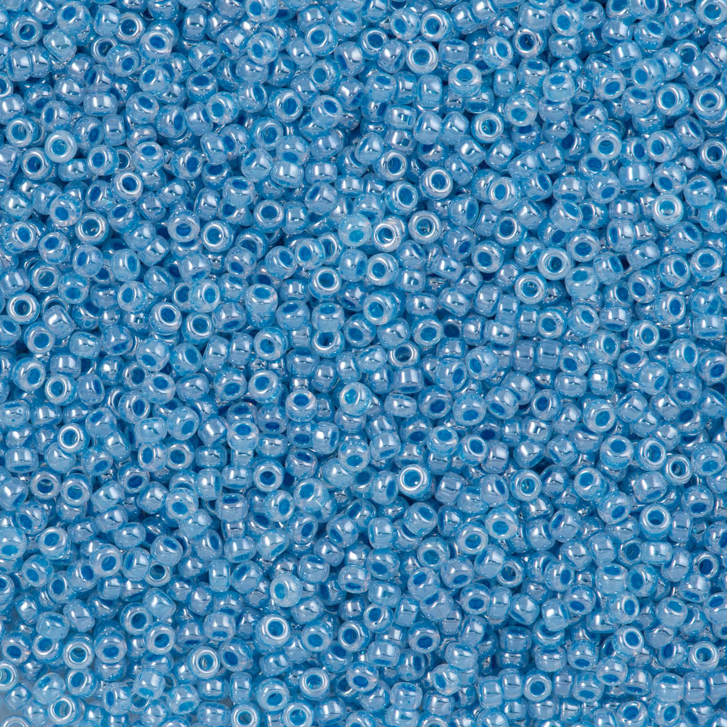 50g Miyuki Round Seed Bead 11/0 Aqua Ceylon (537)