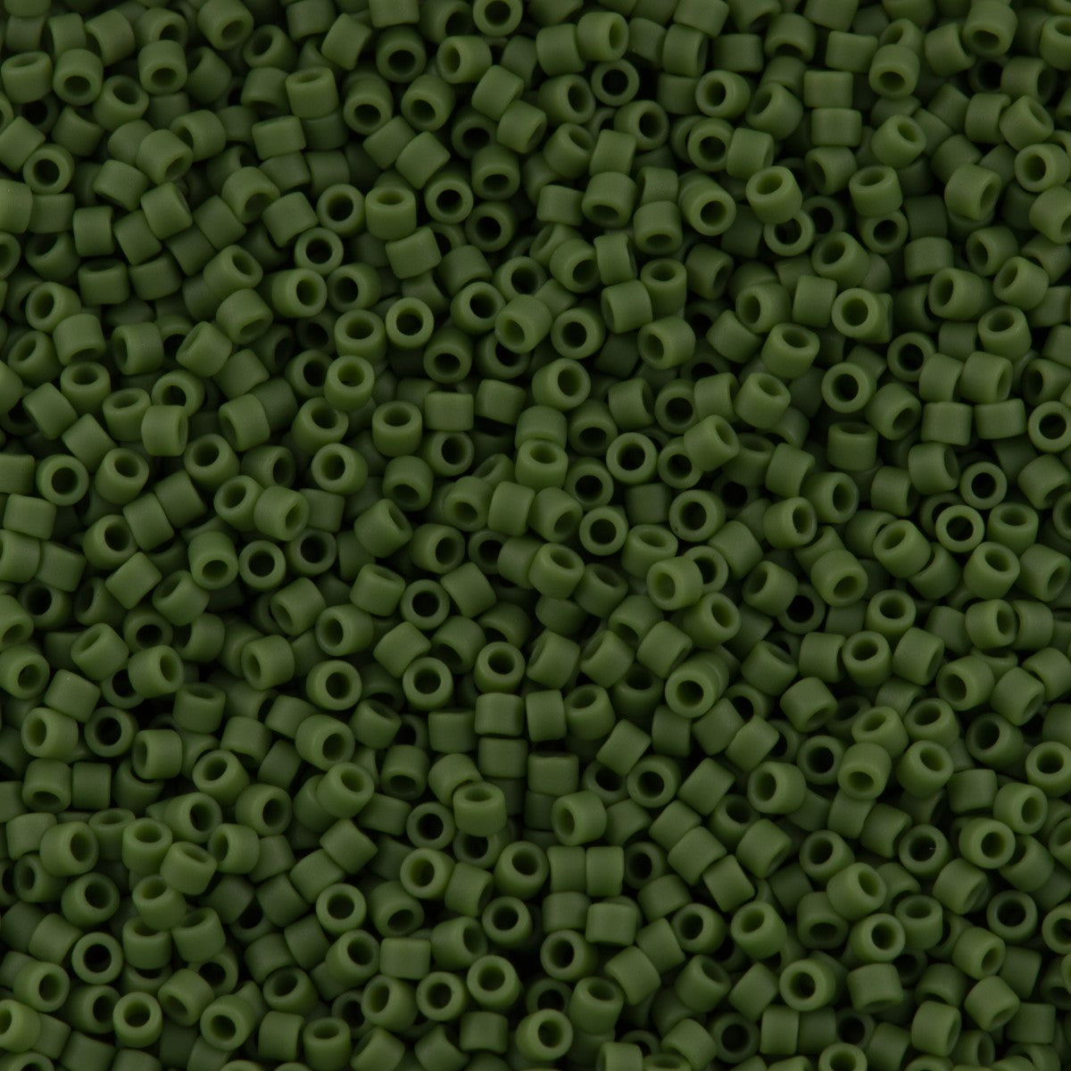 Miyuki Delica Seed Bead 11/0 Matte Avocado Green 2-inch Tube DB1585