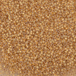 Miyuki Round Seed Bead 15/0 24kt Yellow Gold Lined Crystal Opal (196)