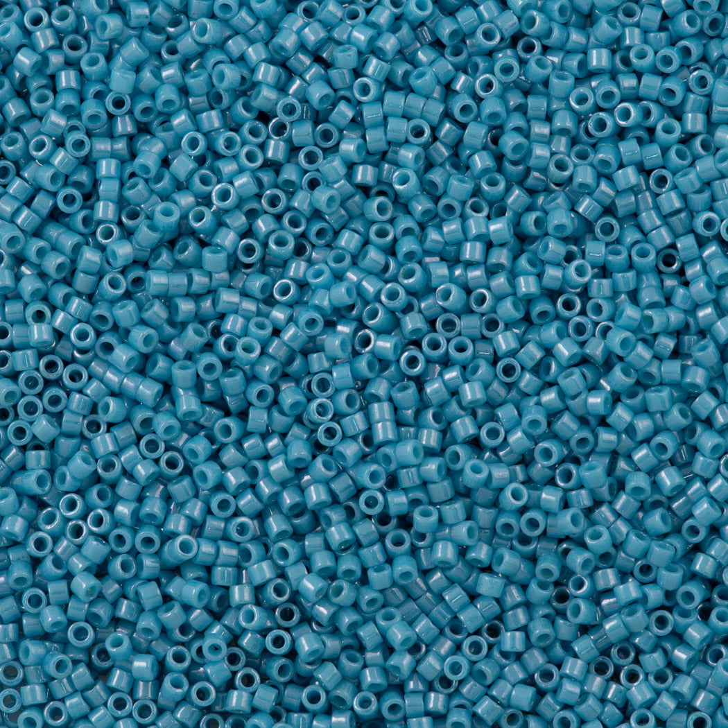 25g Miyuki Delica seed bead 11/0 Opaque Light Blue Glazed Luster DB218