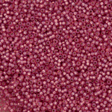 Miyuki Round Seed Bead 11/0 Silver Lined Dyed Dark Rose (645)