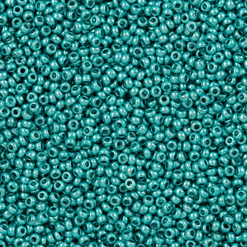 Czech Seed Bead 10/0 Metallic Green (18358)