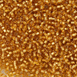 Czech Seed Bead 8/0 Silver Lined Medium Gold (17050)