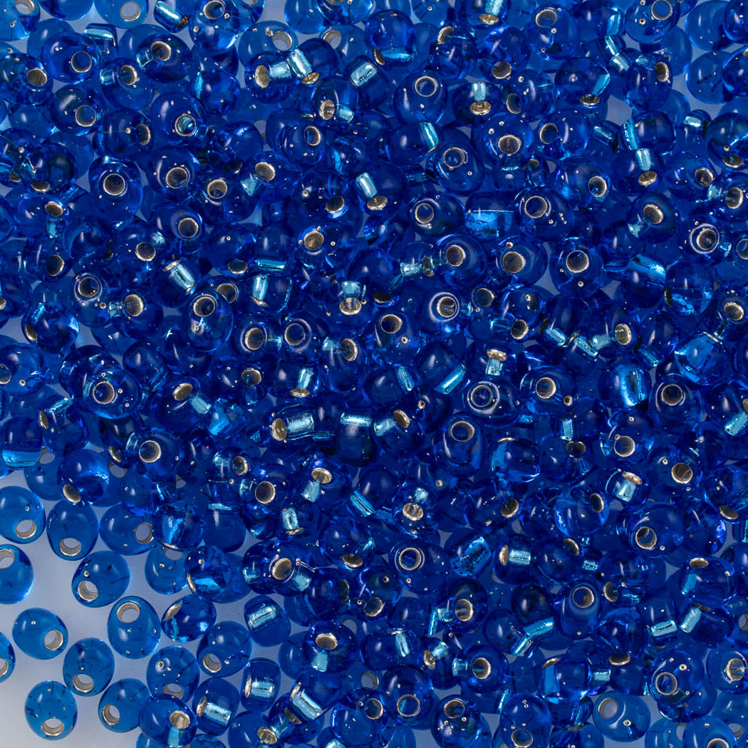 Miyuki 4mm Magatama Seed Bead Silver Lined Sapphire (19)