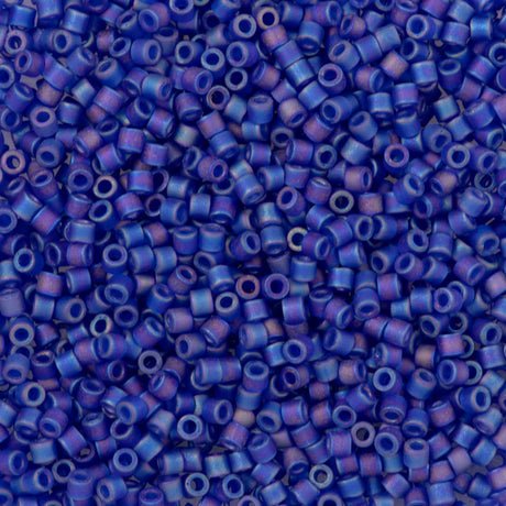 Miyuki Delica Seed Bead 10/0 Matte Transparent Cobalt AB DBM864