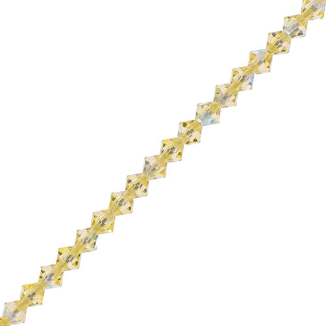 21 Preciosa Crystal 6mm Bicone Bead Jonquil AB (80100AB)