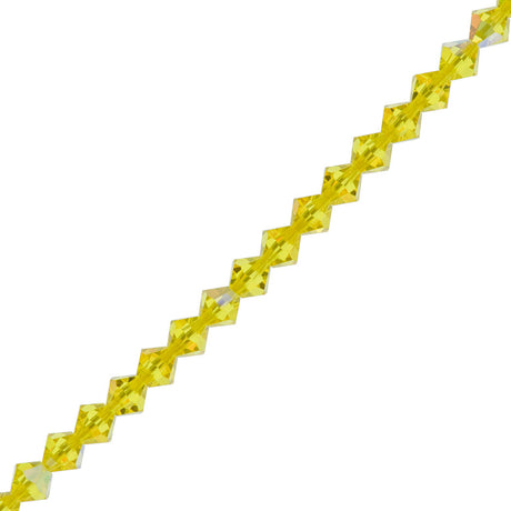 21 Preciosa Crystal 6mm Bicone Bead Citrine AB (80310AB)