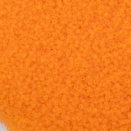 50g Miyuki Round Seed Bead 11/0 Matte Transparent Orange (138F)