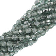 100 Czech Fire Polished 4mm Round Bead Mirror Light Ocean Green (97332)