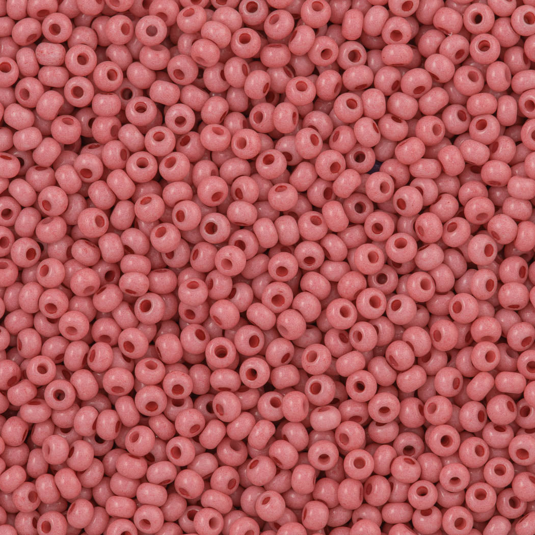 Czech Seed Bead 8/0 Solgel Pink Coral Opaque (03693)