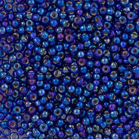 Miyuki Round Seed Beads 8/0 Silver Lined Cobalt AB (1020)