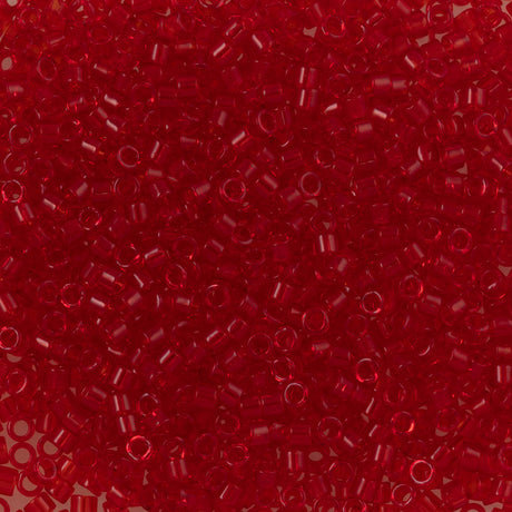 25g Miyuki Delica seed bead 11/0 Transparent Red DB704