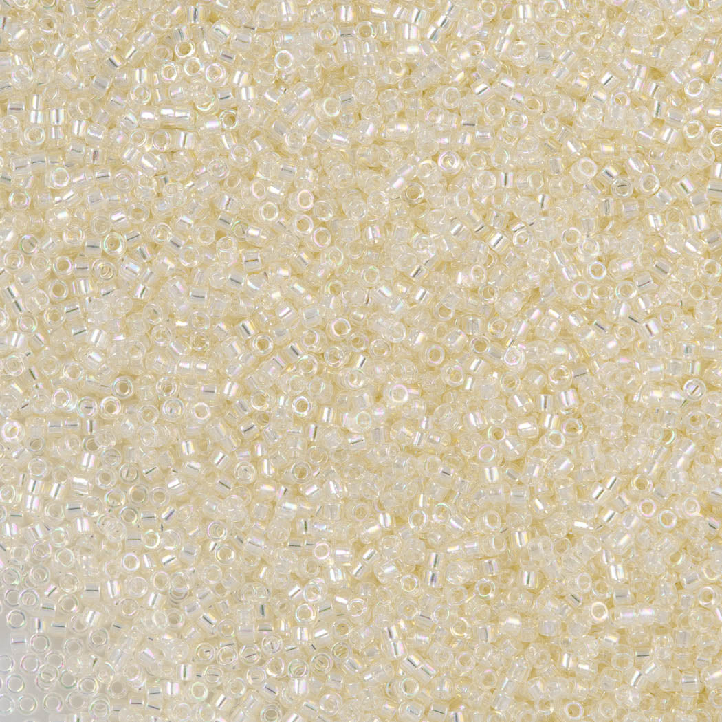 25g Miyuki Delica Seed Bead 11/0 Transparent Light Golden Crystal AB DB109