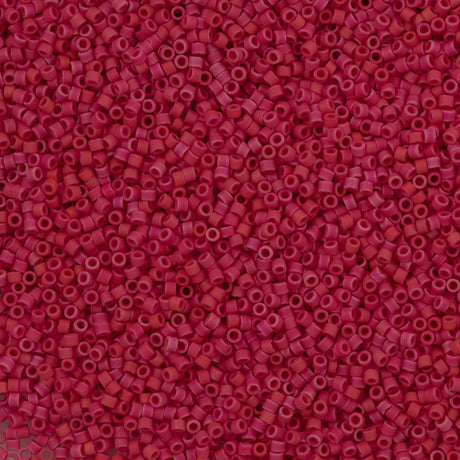 25g Miyuki Delica Seed Bead 11/0 Matte Opaque Luster Red DB362