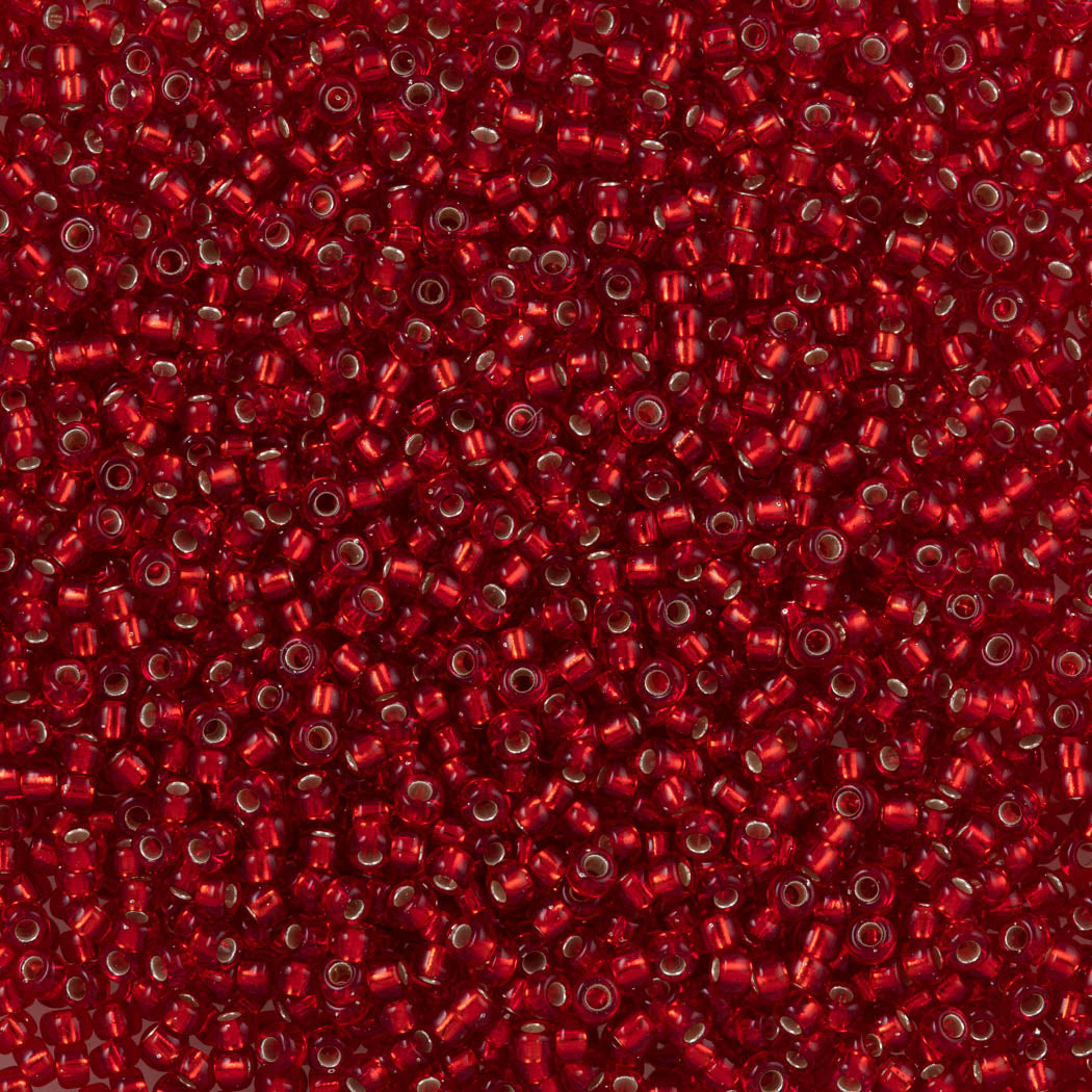 Miyuki Round Seed Bead 11/0 Silver Lined Ruby (11)