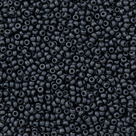 Miyuki Round Seed Bead 11/0 Matte Metallic Dark Grey (2010)