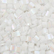 Miyuki Tila Seed Bead Opaque White AB (471)