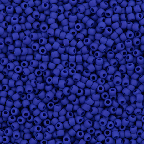 50g Toho Round Seed Bead 8/0 Opaque Matte Cobalt (48F)