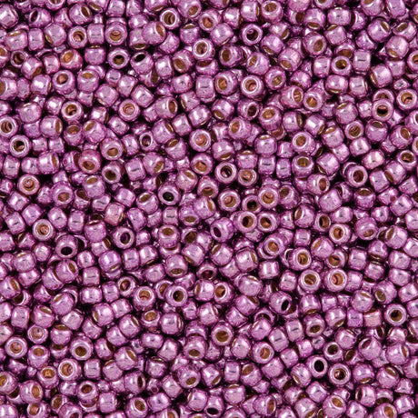 50g Toho Round Seed Bead 8/0 PermaFinish Galvanized Sugar Plum (580PF)