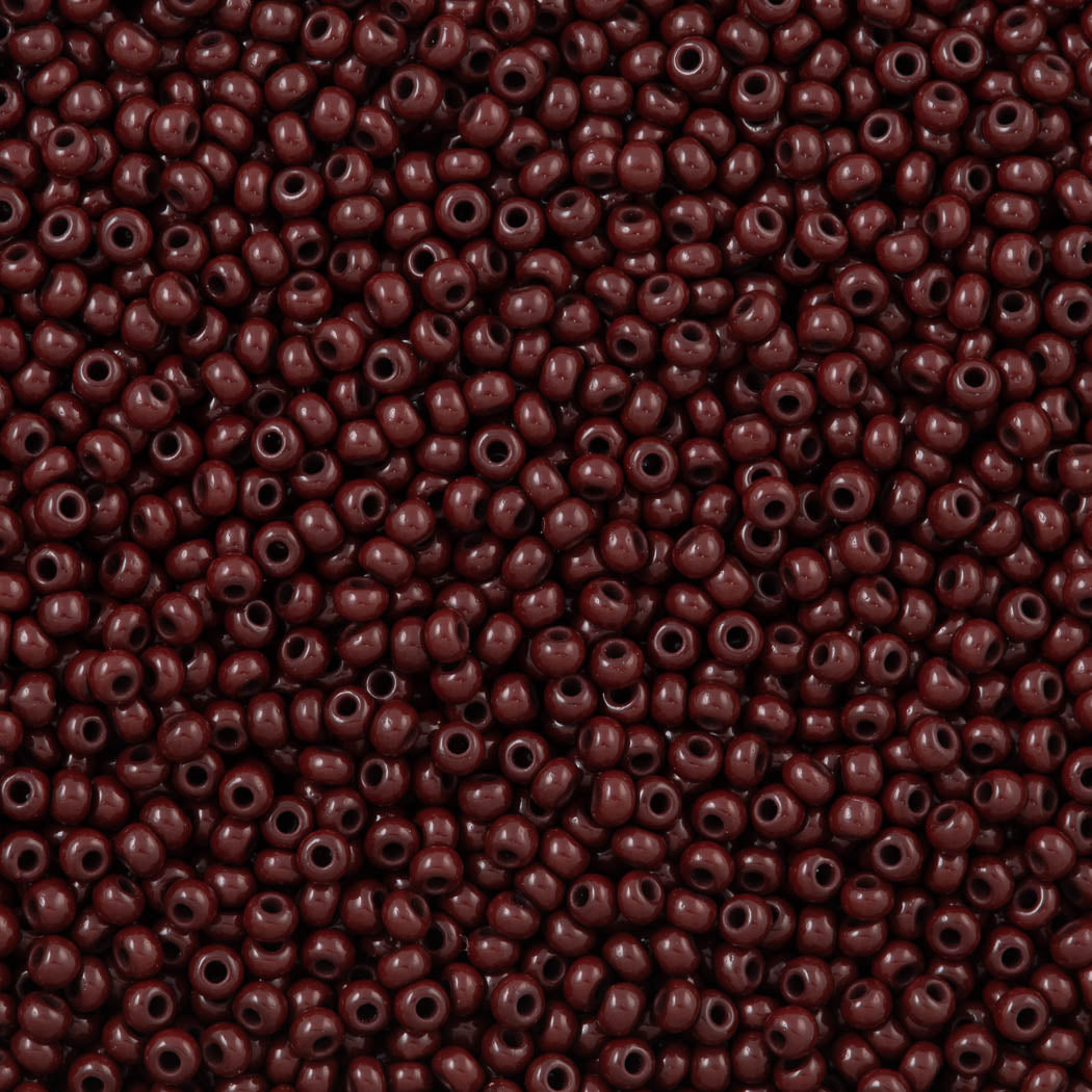 Czech Seed Bead 10/0 Opaque Dark Brown (13780)