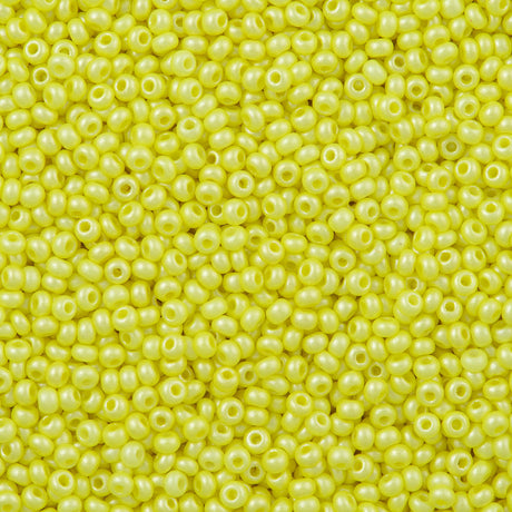 Czech Seed Bead 10/0 Dyed Shiny Yellow (23830)