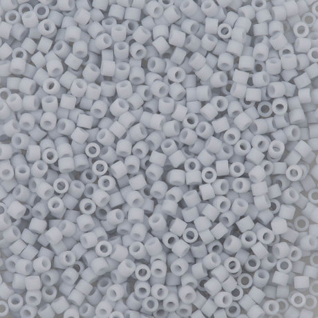 25g Miyuki Delica Seed Bead 11/0 Matte Pale Grey DB357