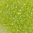 Miyuki Hex Cut Delica Seed Bead 10/0 Transparent Peridot AB 2-inch Tube DBMC174