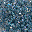 Miyuki Hex Cut Delica Seed Bead 8/0 Transparent Slate Blue 2-inch Tube DBLC58