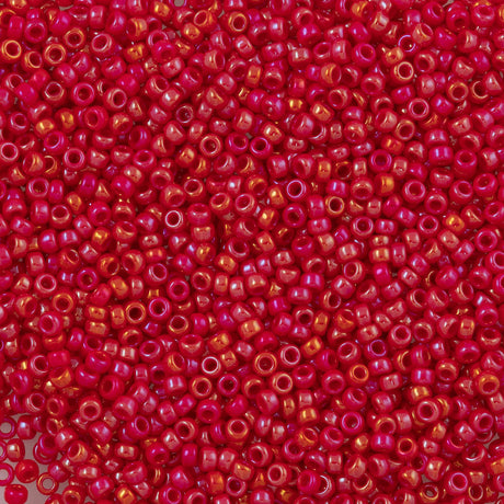 Miyuki Round Seed Bead 15/0 Opaque Red Luster (1943)