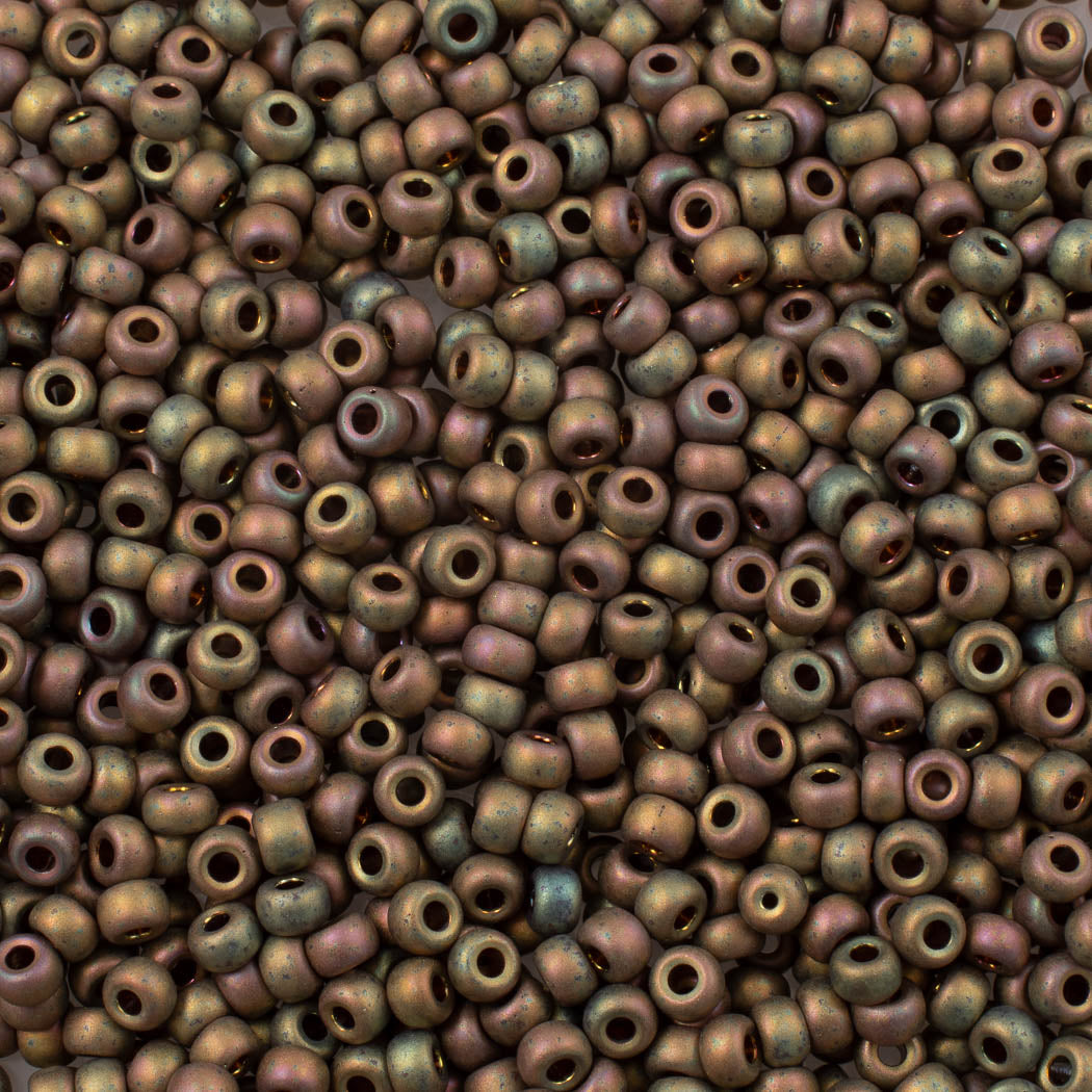 Miyuki Round Seed Bead 6/0 Opaque Matte Olive Rose (2035)