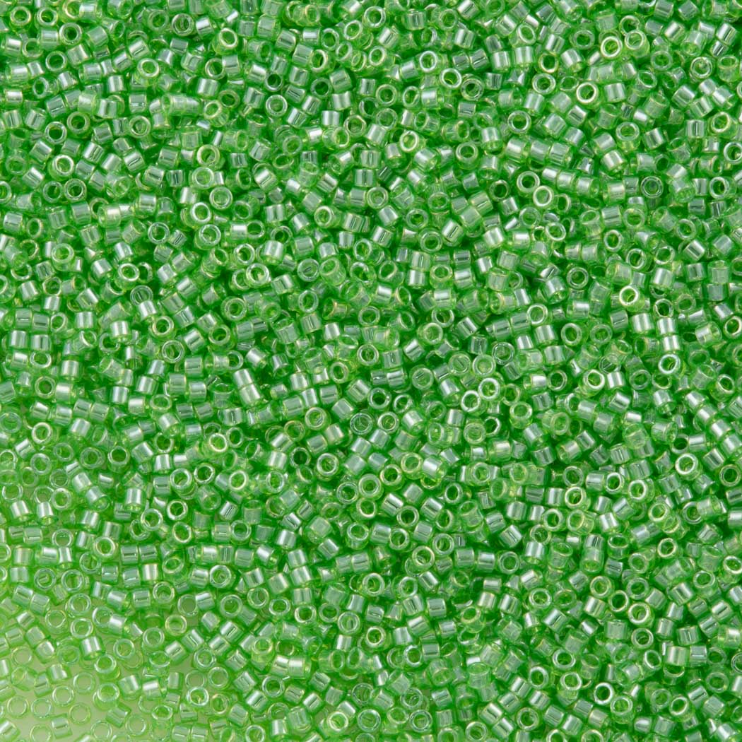 Miyuki Delica Seed Bead 11/0 Transparent Luster Peridot 2-inch Tube DB1226