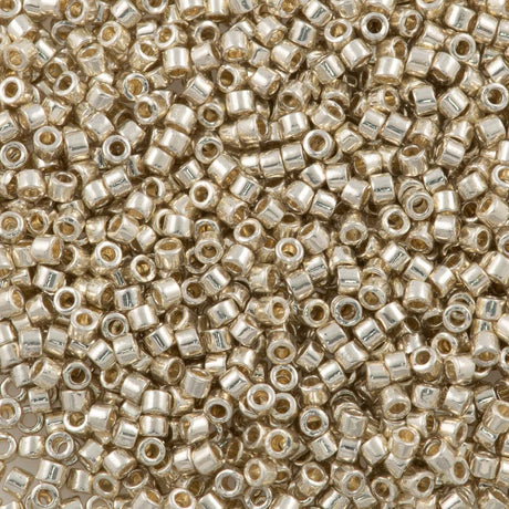 25g Miyuki Delica Seed Bead 11/0 Duracoat Galvanized Silver DB1831